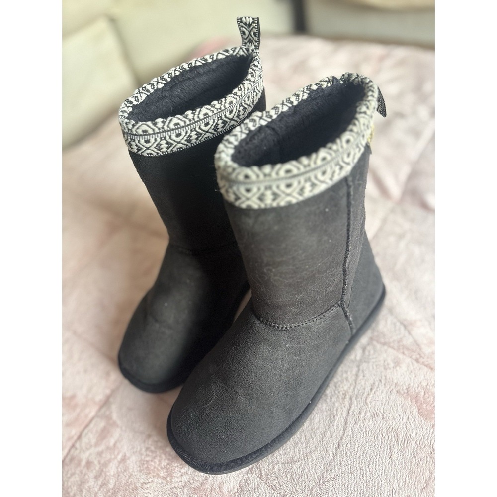 Western Chief Women's Black Boot Size Large Fur Unique Pattern - Picture 2 of 5